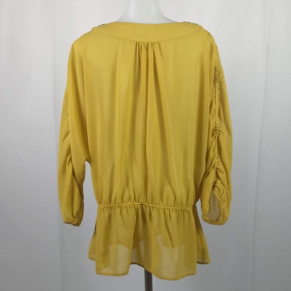 Adrienne Vittadini Size Large Sheer Blouse Top - Picture 7 of 8